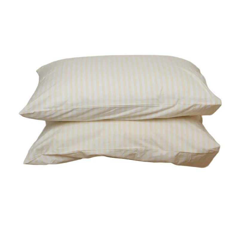 Home Lab 100% Stonewashed Cotton Stripe Pillowcase Pair image number 0